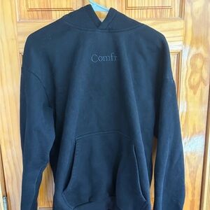 Comfit Black Hoodie Sweatshirt - Comfort Fit Pullover